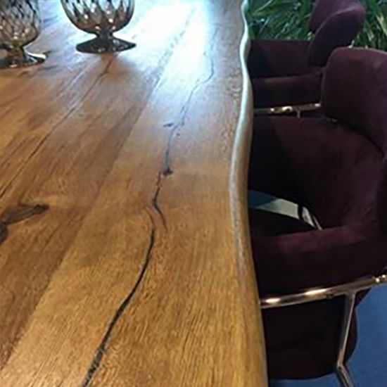 Kitchen Table Rotterdam | size: Length: 100cm, Width: 220cm, Height: 75cm | color: Black/Oak | image: 3 | variant: 1011316