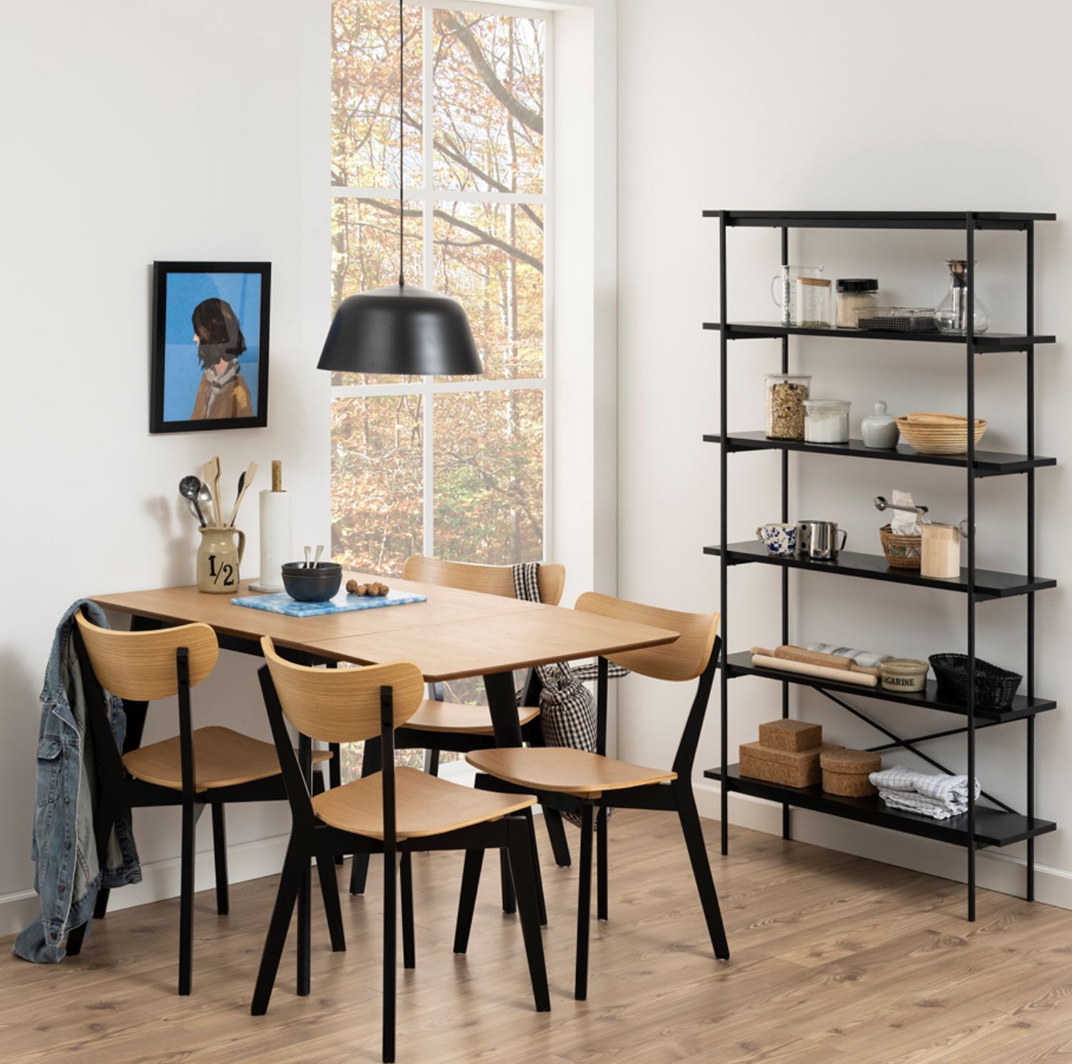 Kitchen Table Roxby 2 | size: Length: 80cm, Width: 120cm, Height: 76cm | color: Oak | image: 6 | variant: 1006503