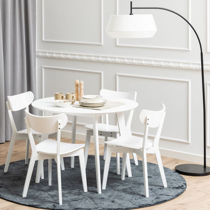 Kitchen Table Roxby | size: Length: 105cm, Width: 105cm, Height: 76cm, Diameter: 105cm | color: White | image: 4 | variant: 1006496