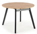 Kitchen Table Ruben | size: Length: 102cm, Width: 142cm, Height: 73cm, Diameter: 102cm | color: Black/Oak | image: 1 | variant: 1006396