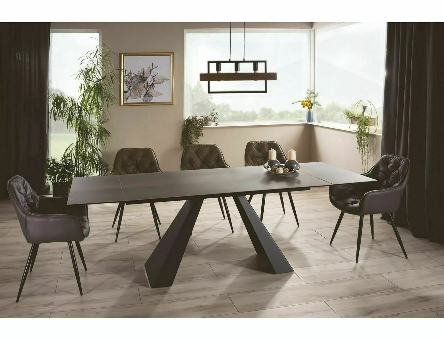 Kitchen Table Salvadore 1 | size: Length: 90cm, Width: 240cm, Height: 77cm | color: Brown | image: 3 | variant: 1006645