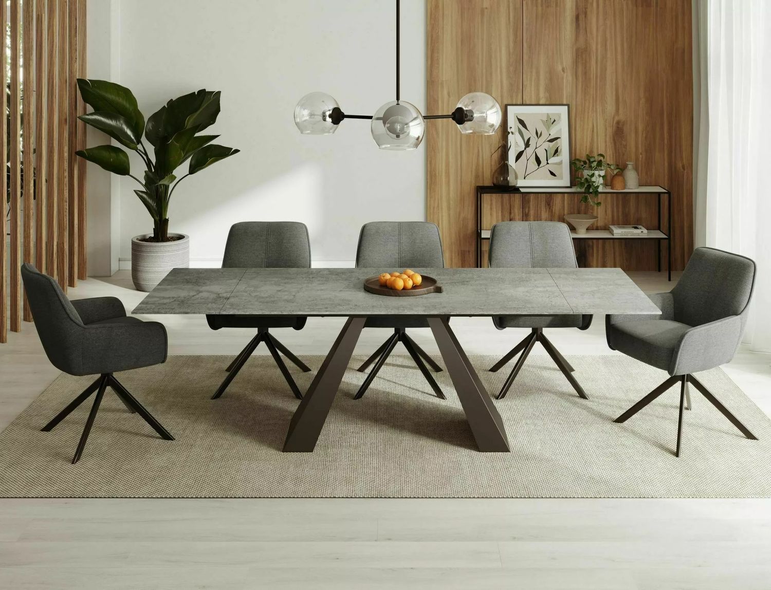 Kitchen Table Salvadore 1 | size: Length: 90cm, Width: 240cm, Height: 77cm | color: Gray | image: 2 | variant: 1006648