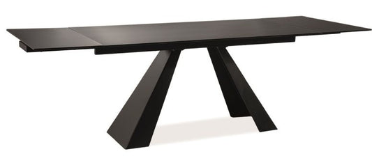 Kitchen Table Salvadore | size: Length: 90cm, Width: 240cm, Height: 76cm | color: Matte/Black | image: 1 | variant: 1006585