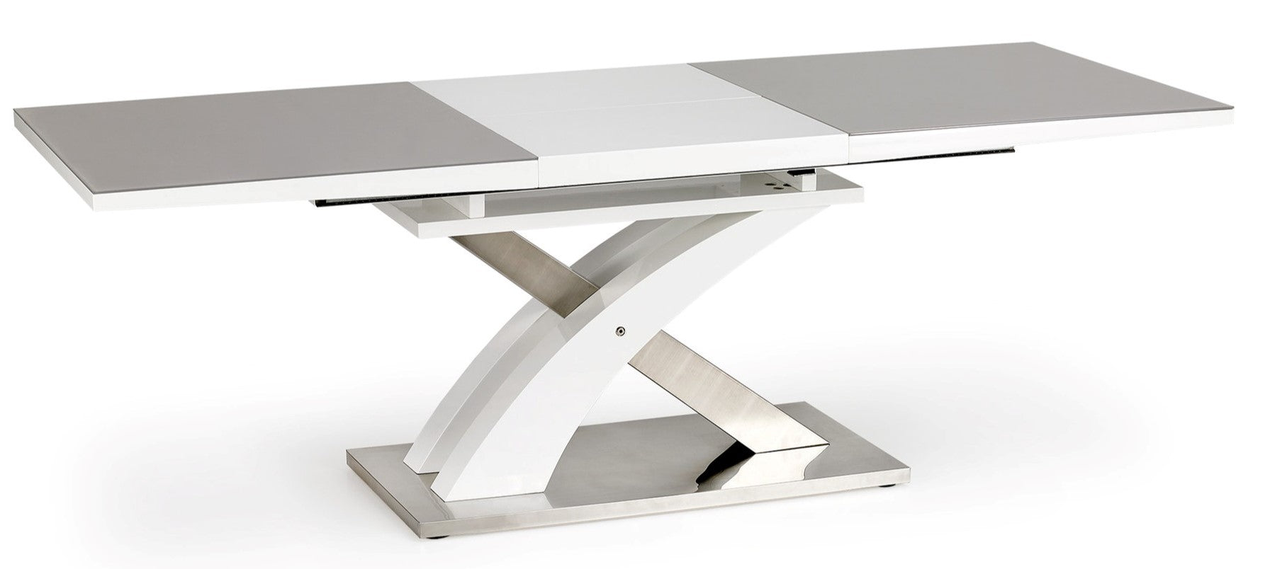 Kitchen Table Sandor 2 | size: Length: 90cm, Width: 220cm, Height: 78cm | color: White/Grey | image: 1 | variant: 1006443