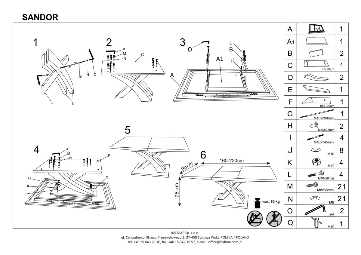 Kitchen Table Sandor | size: Length: 90cm, Width: 220cm, Height: 77cm | color: Oak | image: 10 | variant: 1006468