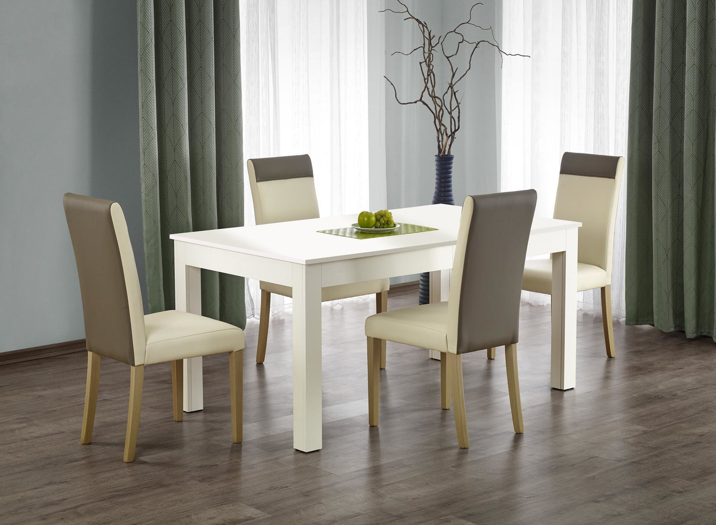 Kitchen Table Seweryn | size: Length: 90cm, Width: 300cm, Height: 76cm | color: White | image: 2 | variant: 1006398