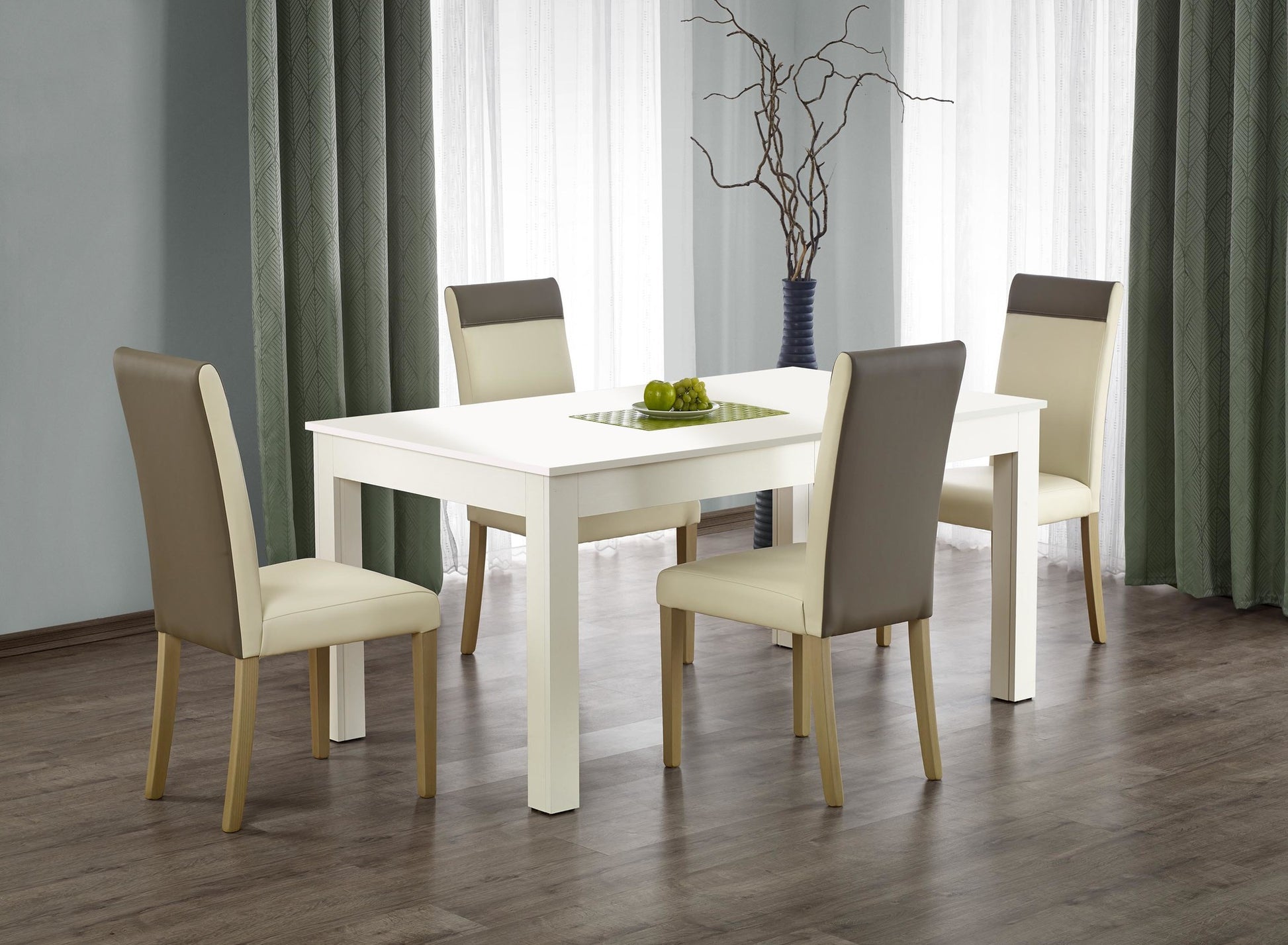 Kitchen Table Seweryn | size: Length: 90cm, Width: 300cm, Height: 76cm | color: White | image: 2 | variant: 1006398