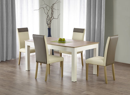 Kitchen Table Seweryn | size: Length: 90cm, Width: 300cm, Height: 76cm | color: White/Oak | image: 2 | variant: 1006401