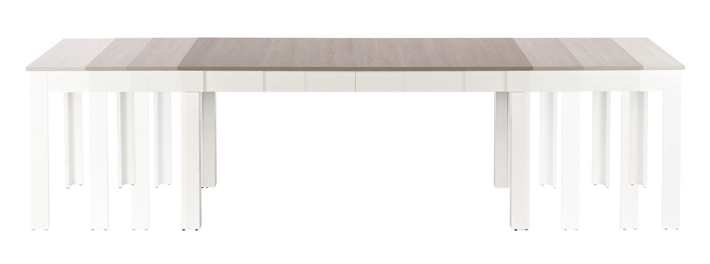 Kitchen Table Seweryn | size: Length: 90cm, Width: 300cm, Height: 76cm | color: White/Oak | image: 3 | variant: 1006401