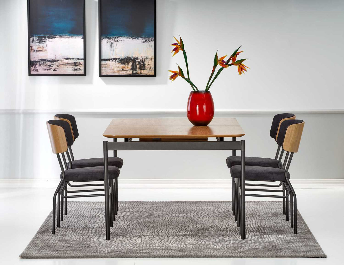 Kitchen Table Smart | size: Length: 100cm, Width: 250cm, Height: 76cm | color: Oak | image: 6 | variant: 1016888