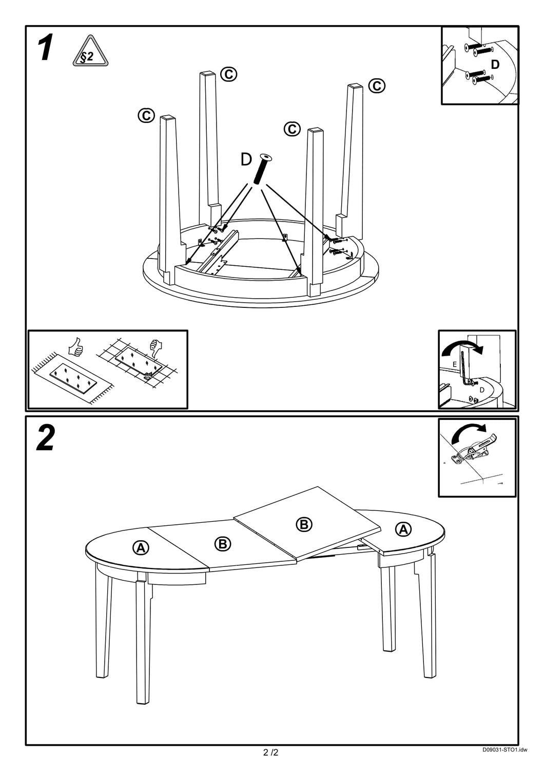 Kitchen Table Sorbus | size: Length: 100cm, Width: 200cm, Height: 77cm, Diameter: 100cm | color: Oak | image: 10 | variant: 1006405