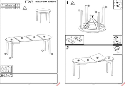 Kitchen Table Sorbus | size: Length: 100cm, Width: 200cm, Height: 77cm, Diameter: 100cm | color: White | image: 7 | variant: 1006404