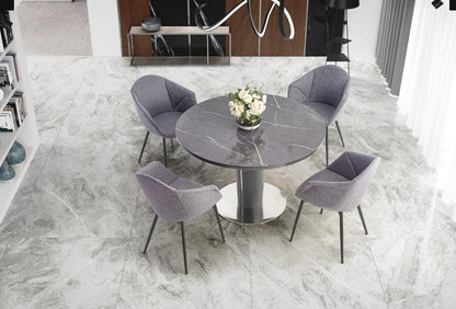 Kitchen Table Soweto | size: Length: 120cm, Width: 160cm, Height: 76cm, Diameter: 120cm | color: Black | image: 9 | variant: 1007301