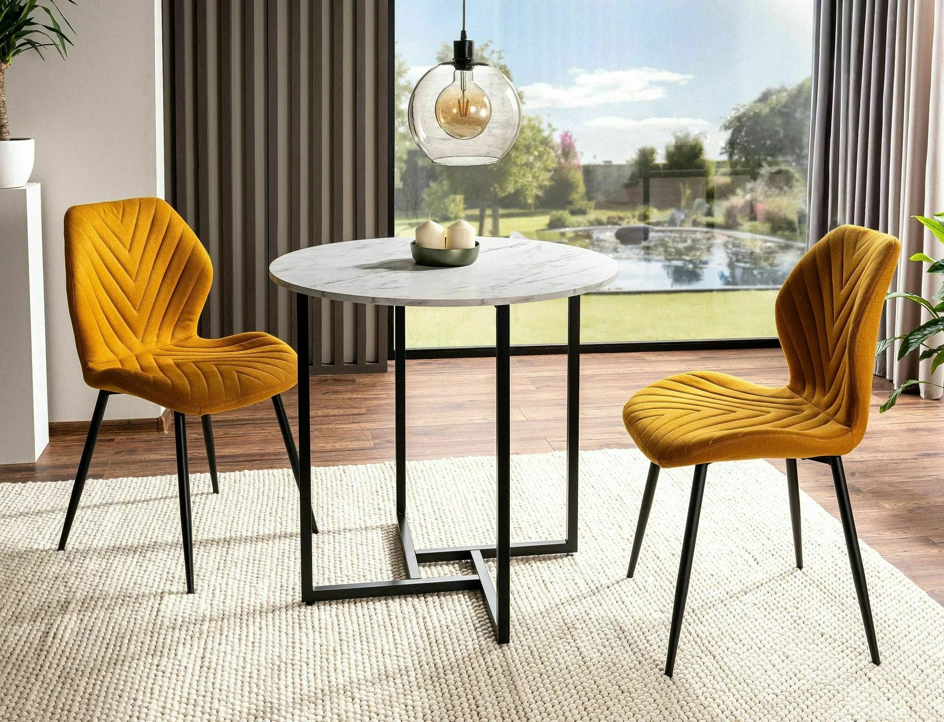 Kitchen Table Stockport | size: Length: 80cm, Width: 80cm, Height: 76cm, Diameter: 80cm | color: White | image: 2 | variant: 1004350