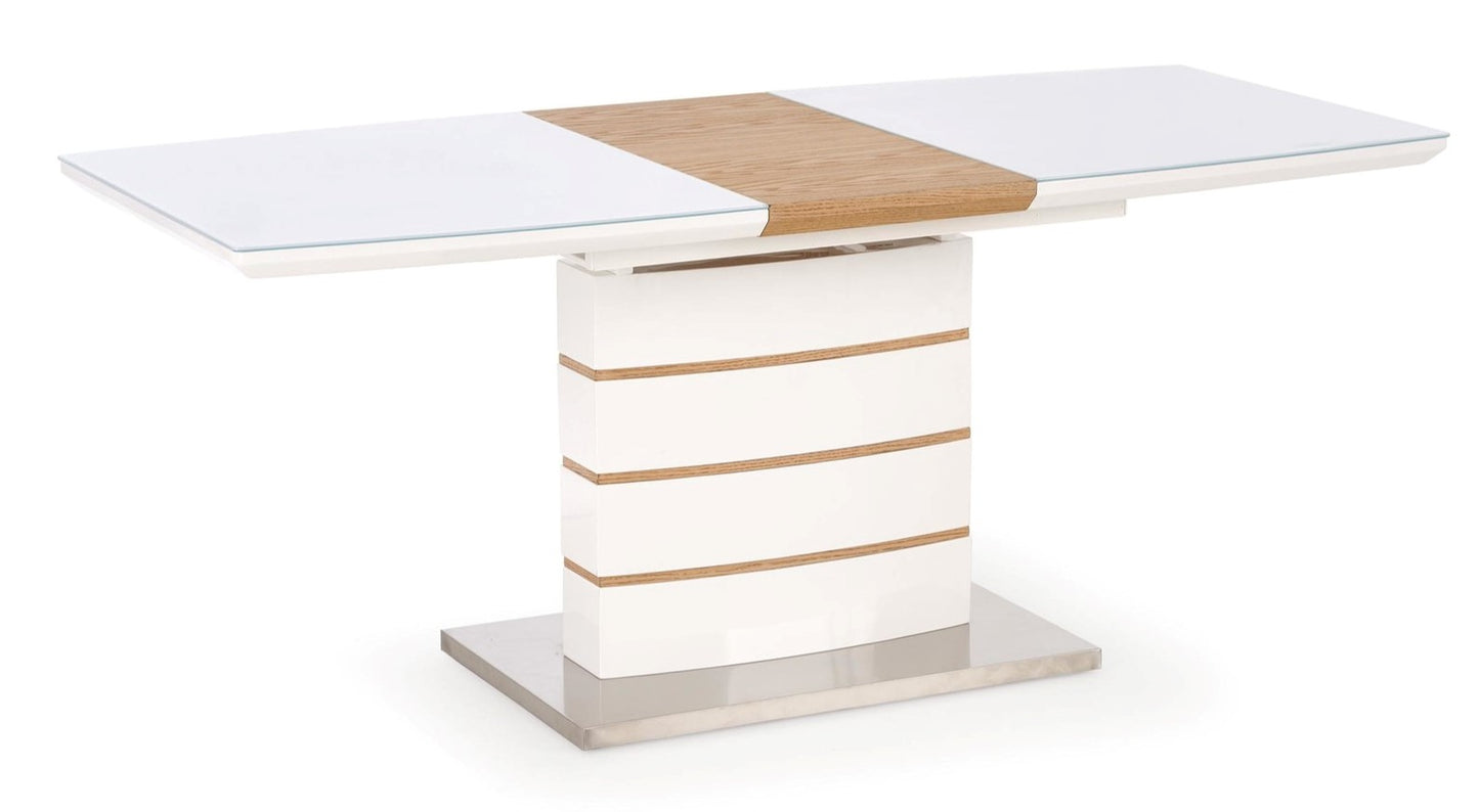 Kitchen Table Toronto | size: Length: 80cm, Width: 180cm, Height: 76cm | color: White/Oak | image: 1 | variant: 1011289
