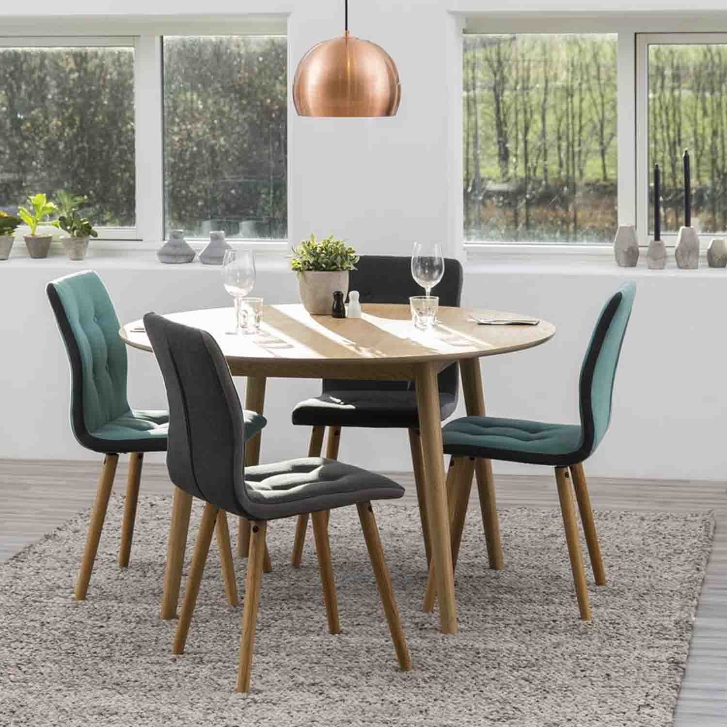 Kitchen Table Turin | size: Length: 120cm, Width: 120cm, Height: 75cm, Diameter: 120cm | color: Brown | image: 1 | variant: 1001539