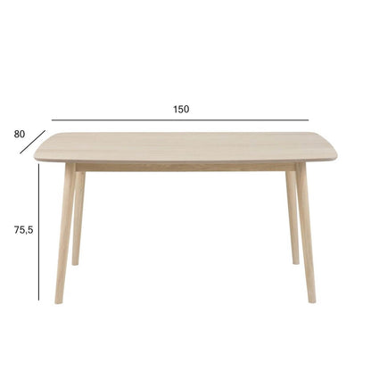 Kitchen Table Turin | size: Length: 80cm, Width: 150cm, Height: 75.5cm | color: Beige | image: 1 | variant: 1001542