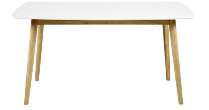 Kitchen Table Turin | size: Length: 80cm, Width: 150cm, Height: 75.5cm | color: White | image: 0 | variant: 1001543