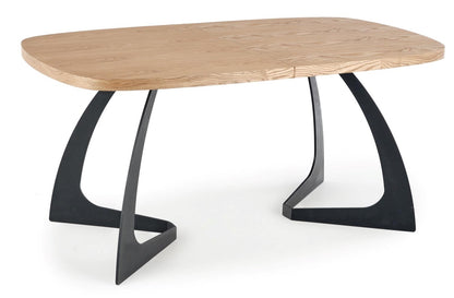 Kitchen Table Veldon | size: Length: 90cm, Width: 200cm, Height: 75cm | color: Black/Oak | image: 1 | variant: 1012007