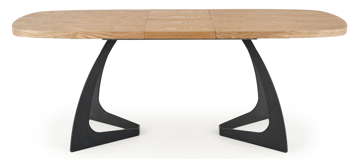Kitchen Table Veldon | size: Length: 90cm, Width: 200cm, Height: 75cm | color: Black/Oak | image: 4 | variant: 1012007