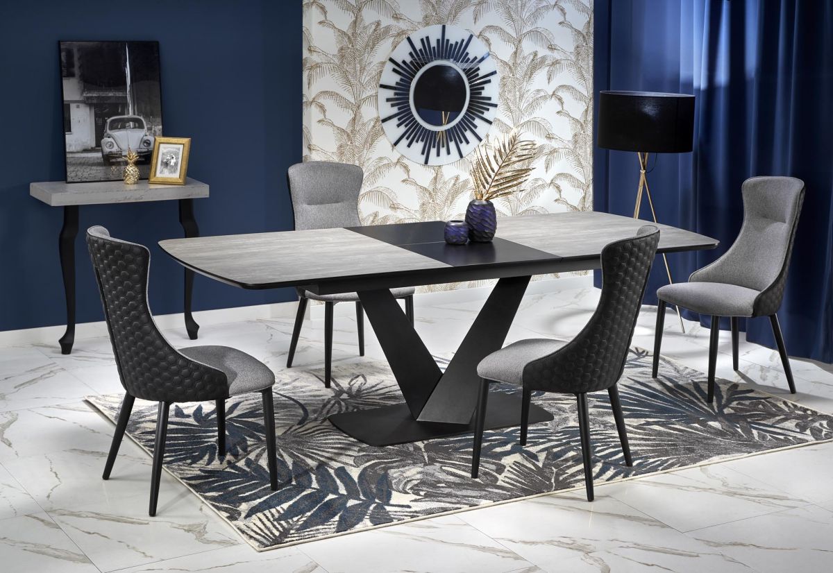 Kitchen Table Vinston | size: Length: 95cm, Width: 230cm, Height: 76cm | color: Gray | image: 7 | variant: 1012813