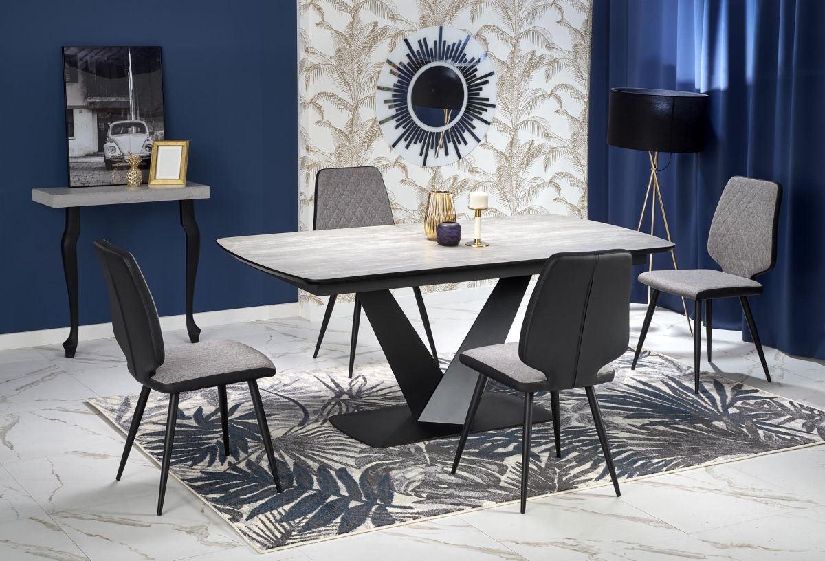 Kitchen Table Vinston | size: Length: 95cm, Width: 230cm, Height: 76cm | color: Gray | image: 8 | variant: 1012813