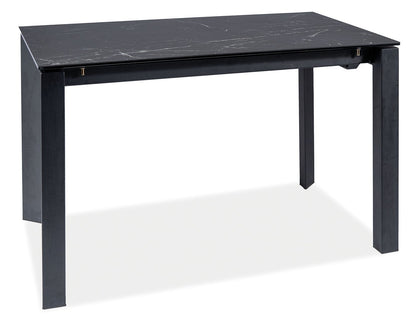 Kitchen Table West Avellino | size: Length: 80cm, Width: 180cm, Height: 76cm | color: White/Black | image: 2 | variant: 1007901