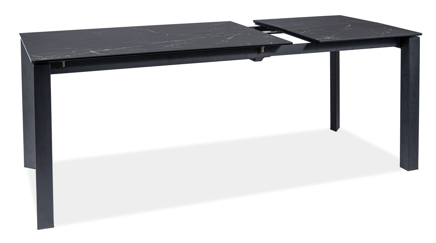 Kitchen Table West Avellino | size: Length: 80cm, Width: 180cm, Height: 76cm | color: White/Black | image: 5 | variant: 1007901