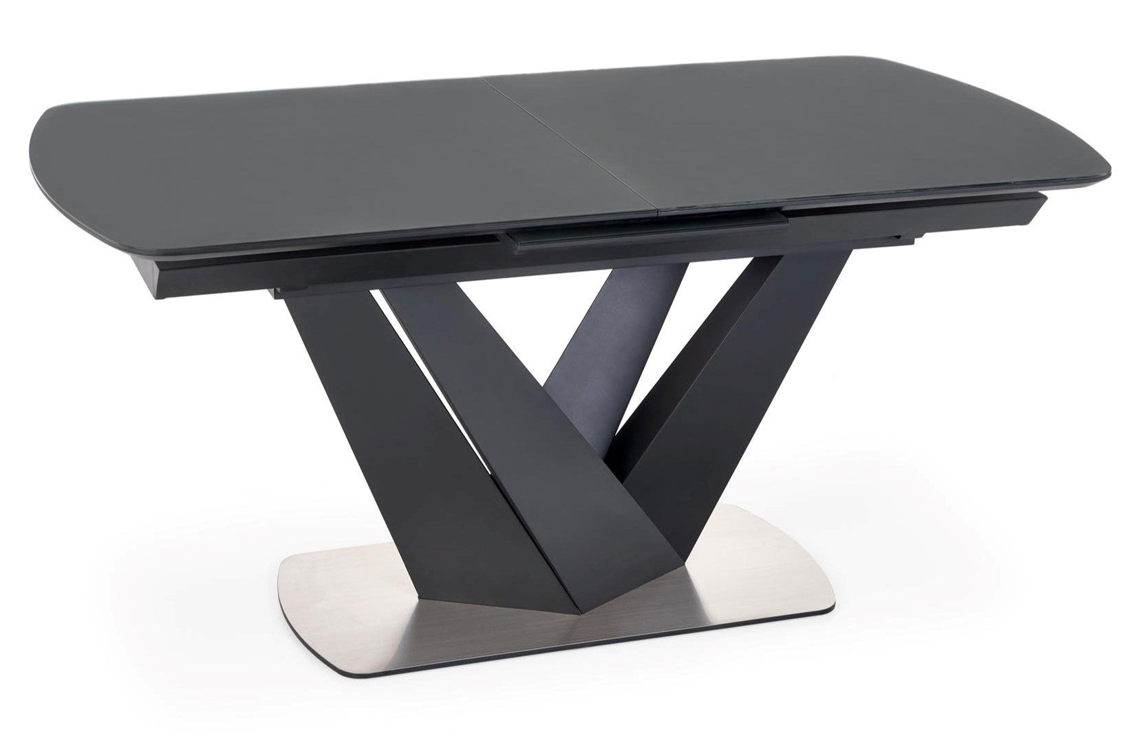 Kitchen Table West Bexleyheath | size: Length: 90cm, Width: 200cm, Height: 77cm | color: Black/Grey | image: 1 | variant: 1007269