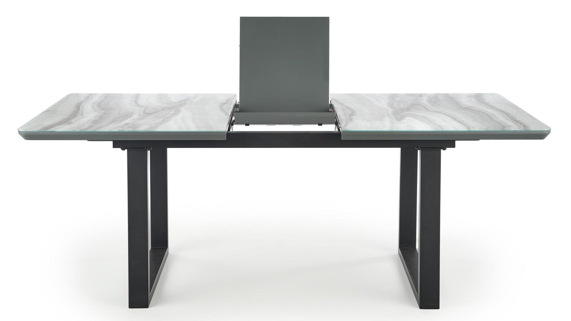 Kitchen Table West Bromley | size: Length: 90cm, Width: 200cm, Height: 76cm | color: Marble/Black/Grey | image: 8 | variant: 1007266