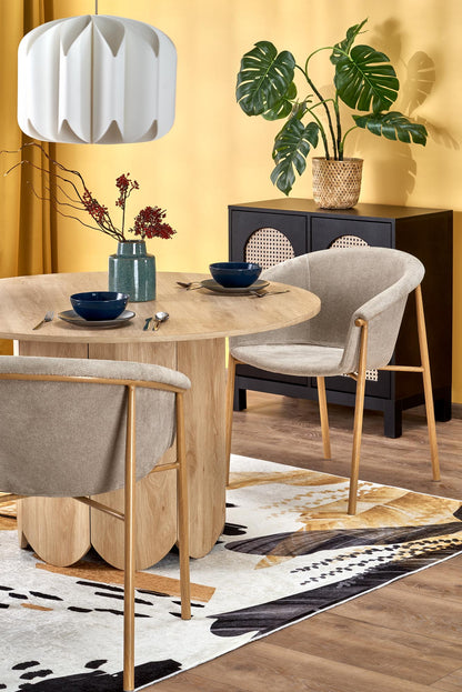 Kitchen Table West Cardigan | size: Length: 120cm, Width: 120cm, Height: 76cm, Diameter: 120cm | color: Oak | image: 2 | variant: 1007404