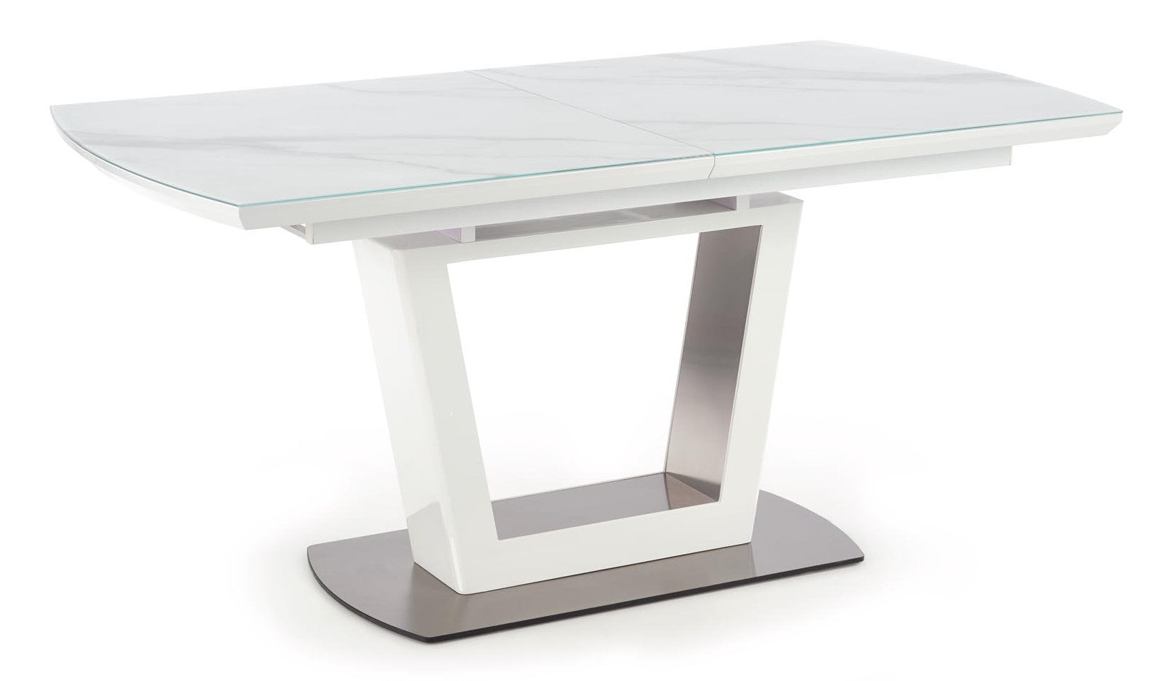 Kitchen Table West Filey | size: Length: 90cm, Width: 200cm, Height: 76cm | color: White/Marble | image: 1 | variant: 1007116