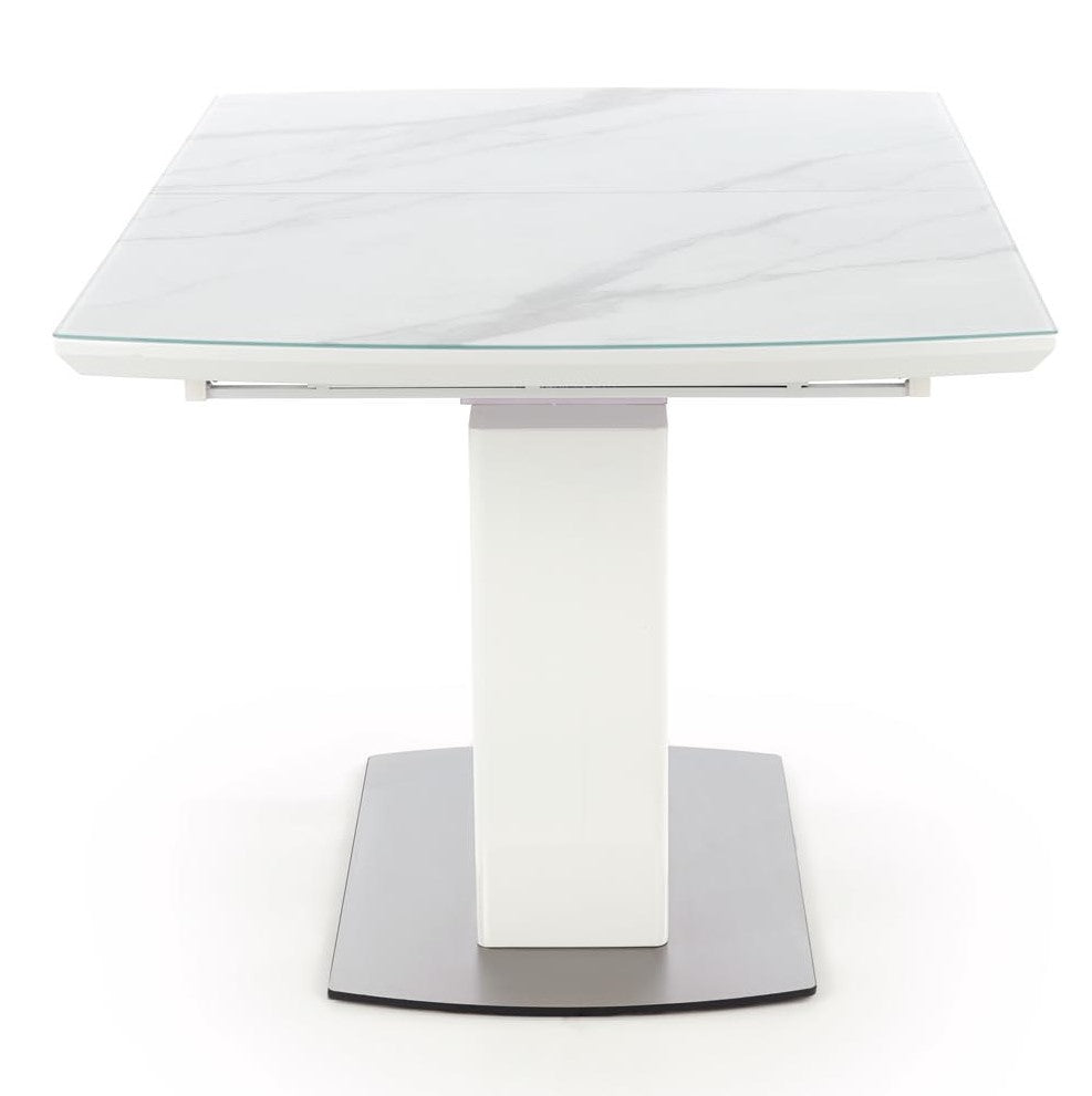 Kitchen Table West Filey | size: Length: 90cm, Width: 200cm, Height: 76cm | color: White/Marble | image: 8 | variant: 1007116