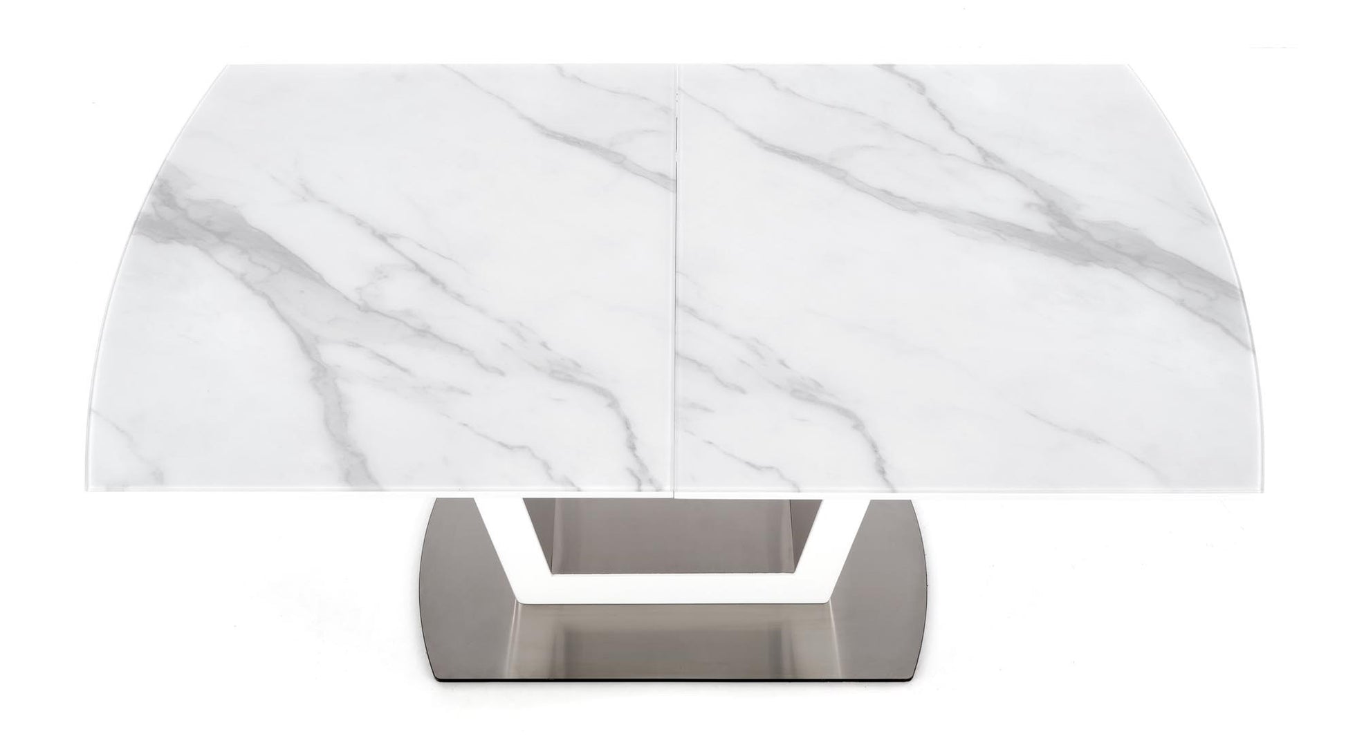 Kitchen Table West Filey | size: Length: 90cm, Width: 200cm, Height: 76cm | color: White/Marble | image: 9 | variant: 1007116