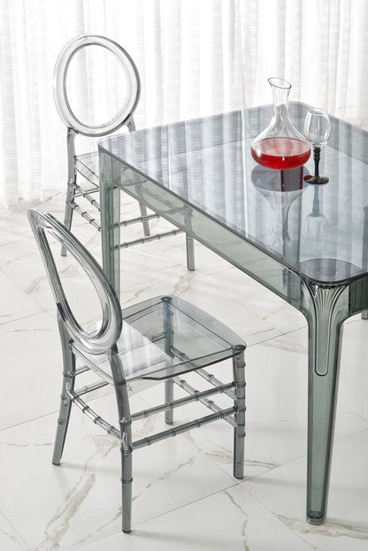 Kitchen Table West Fishguard | size: Length: 80cm, Width: 120cm, Height: 74cm | color: Transparent | image: 3 | variant: 1007402