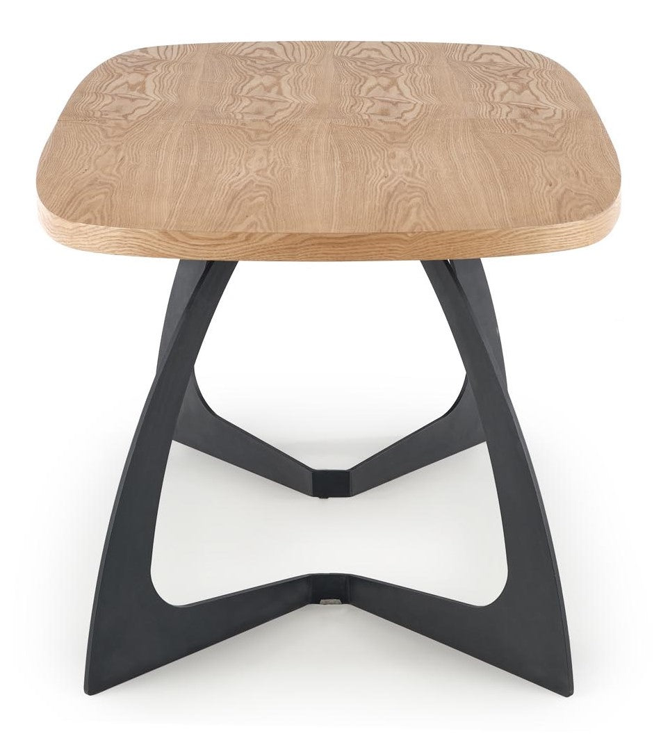 Kitchen Table West Gainsborough | size: Length: 90cm, Width: 200cm, Height: 75cm | color: Black/Oak | image: 8 | variant: 1007124