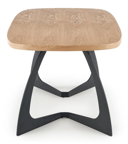 Kitchen Table West Gainsborough | size: Length: 90cm, Width: 200cm, Height: 75cm | color: Black/Oak | image: 8 | variant: 1007124