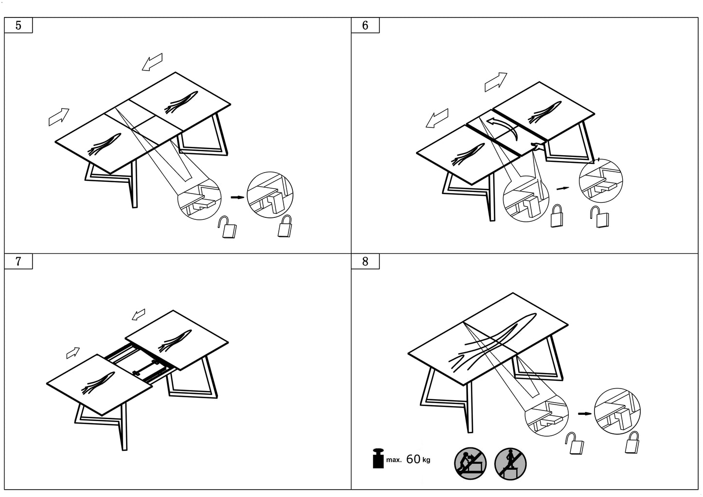 Kitchen Table West Grimsby | size: Length: 90cm, Width: 210cm, Height: 76cm | color: Gray | image: 7 | variant: 1007122