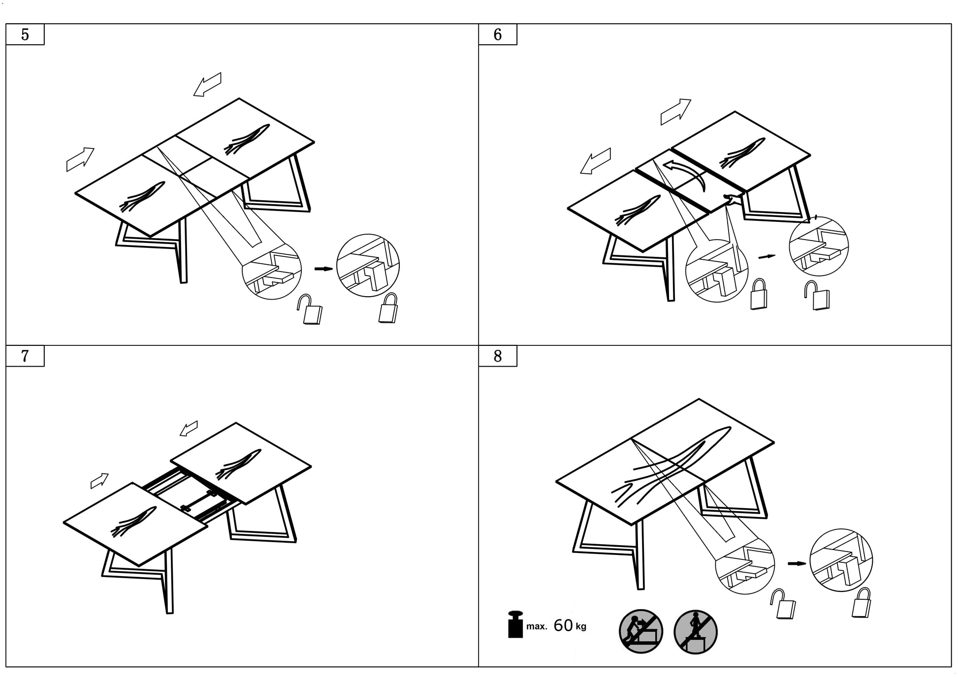 Kitchen Table West Grimsby | size: Length: 90cm, Width: 210cm, Height: 76cm | color: Gray | image: 7 | variant: 1007122