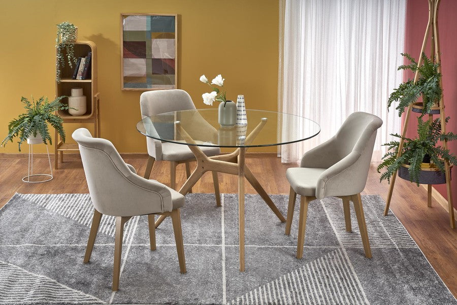 Kitchen Table West Horncastle | size: Length: 120cm, Width: 120cm, Height: 77cm, Diameter: 120cm | color: Oak | image: 5 | variant: 1007126