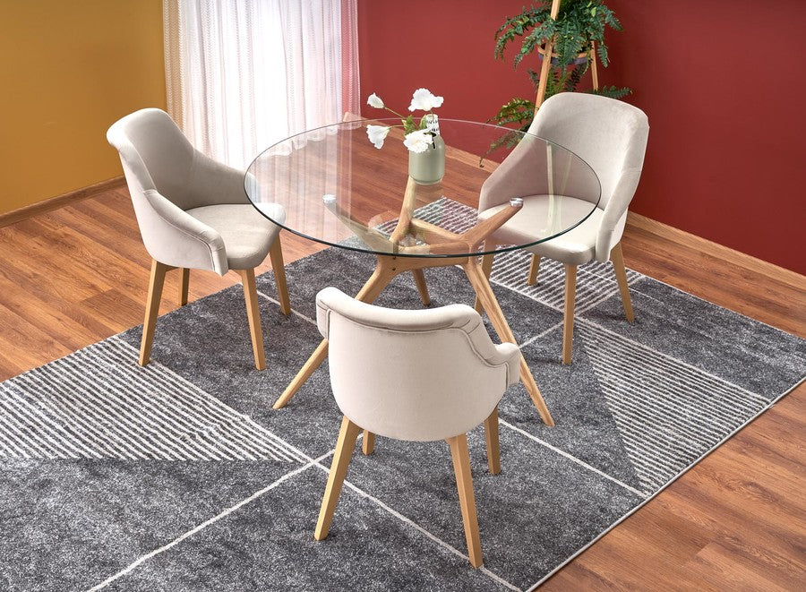 Kitchen Table West Horncastle | size: Length: 120cm, Width: 120cm, Height: 77cm, Diameter: 120cm | color: Oak | image: 7 | variant: 1007126