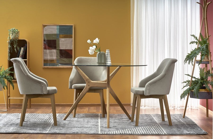 Kitchen Table West Horncastle | size: Length: 120cm, Width: 120cm, Height: 77cm, Diameter: 120cm | color: Oak | image: 8 | variant: 1007126
