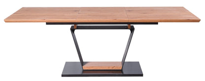 Kitchen Table West Louth | size: Length: 90cm, Width: 220cm, Height: 77cm | color: Black/Oak | image: 4 | variant: 1007123