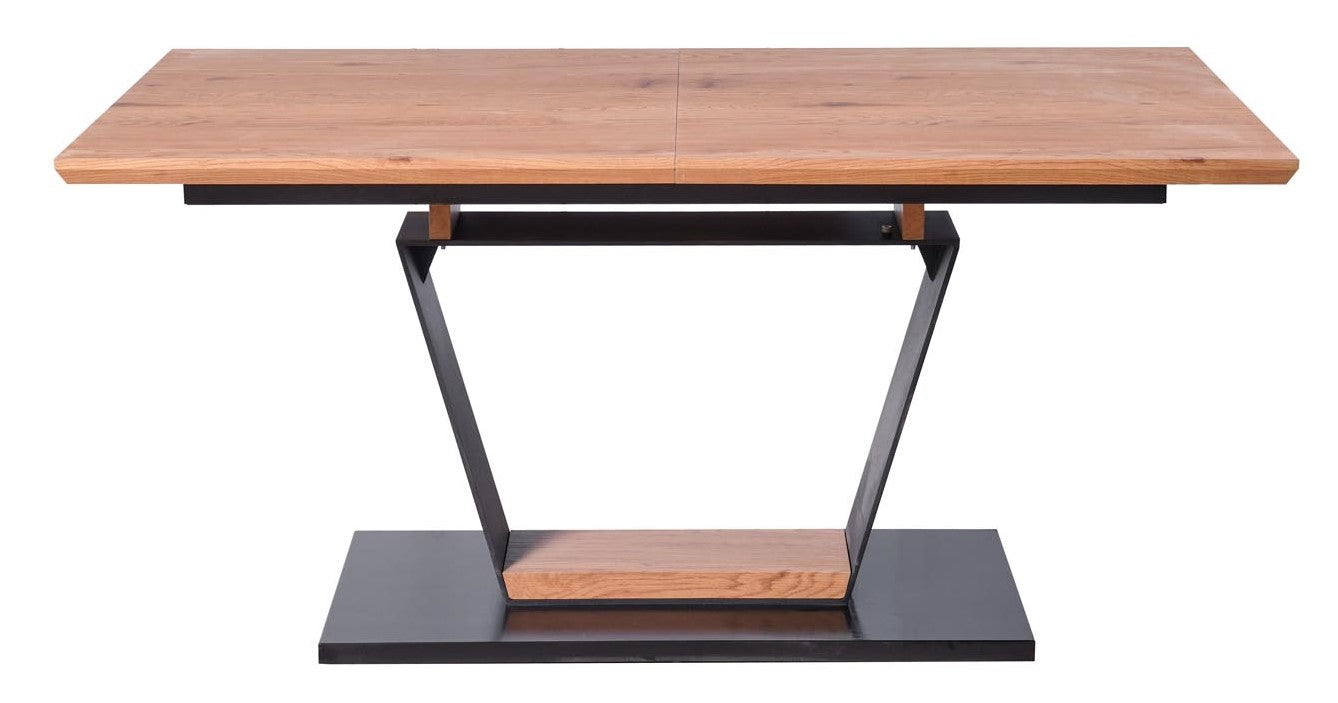 Kitchen Table West Louth | size: Length: 90cm, Width: 220cm, Height: 77cm | color: Black/Oak | image: 5 | variant: 1007123