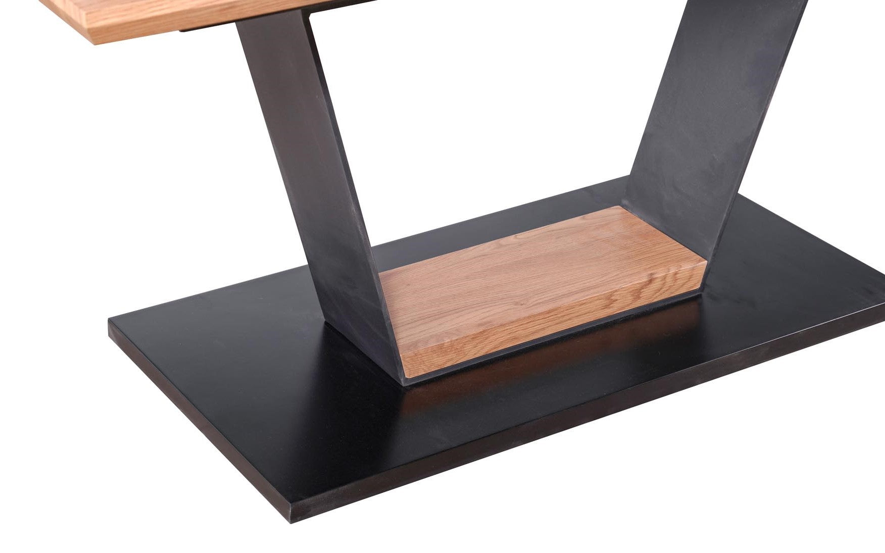 Kitchen Table West Louth | size: Length: 90cm, Width: 220cm, Height: 77cm | color: Black/Oak | image: 7 | variant: 1007123