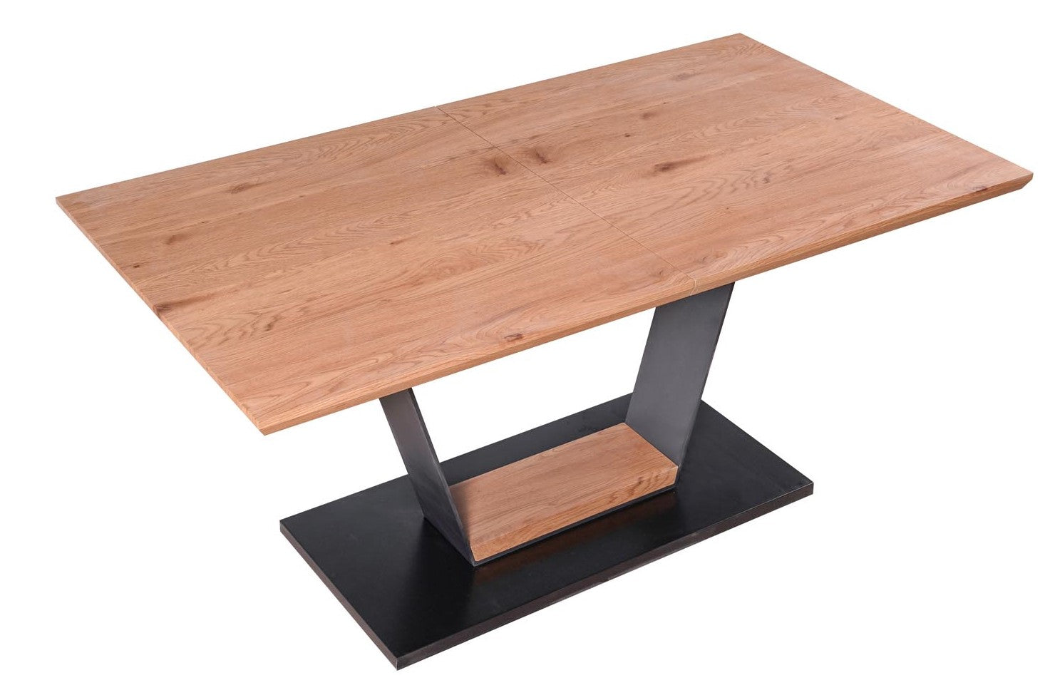 Kitchen Table West Louth | size: Length: 90cm, Width: 220cm, Height: 77cm | color: Black/Oak | image: 8 | variant: 1007123
