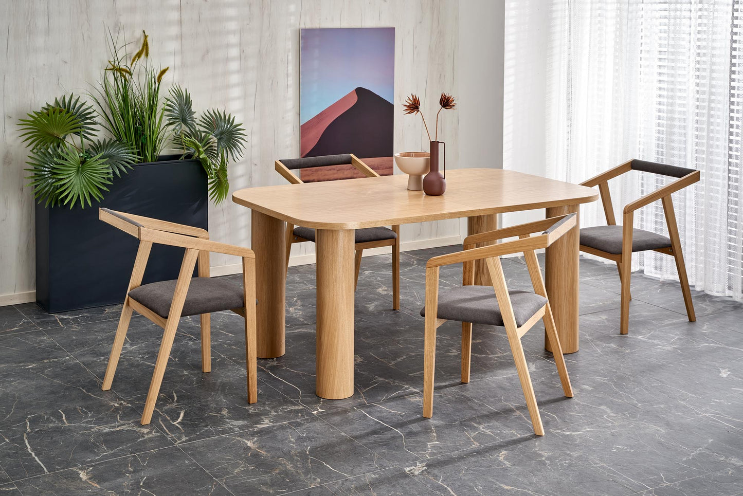 Kitchen Table West Newtown | size: Length: 100cm, Width: 240cm, Height: 77cm | color: Oak | image: 1 | variant: 1007392