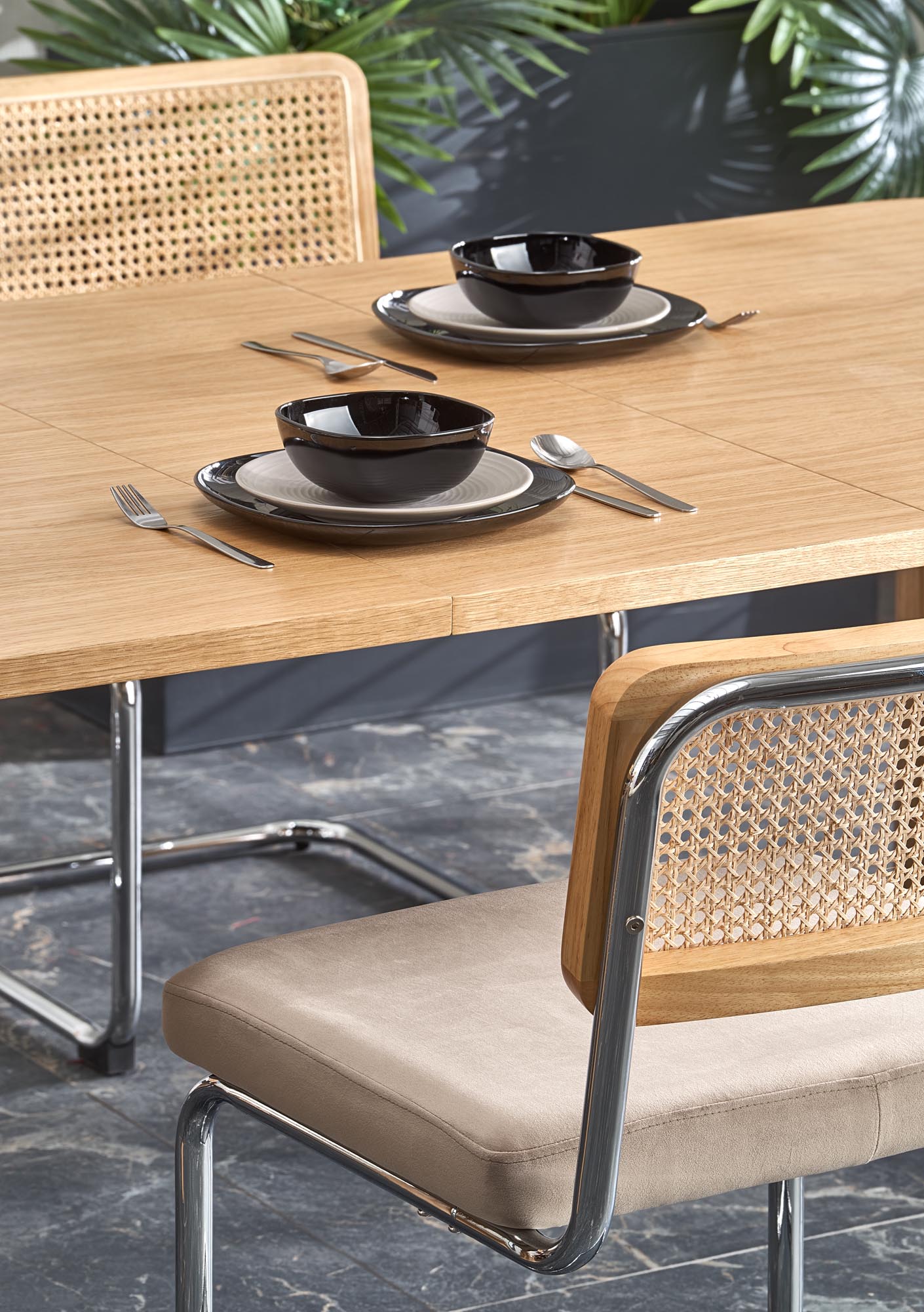 Kitchen Table West Newtown | size: Length: 100cm, Width: 240cm, Height: 77cm | color: Oak | image: 3 | variant: 1007392