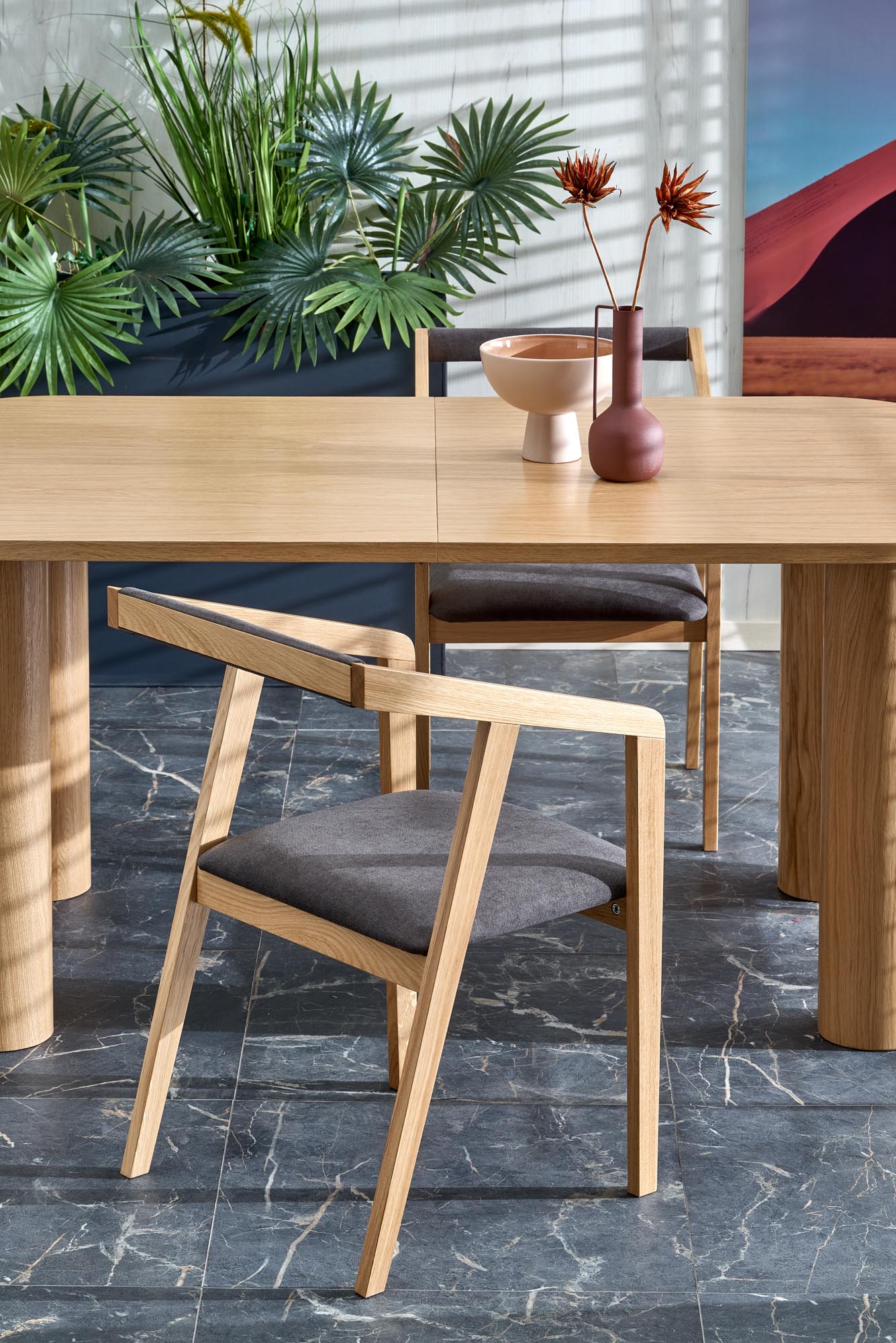 Kitchen Table West Newtown | size: Length: 100cm, Width: 240cm, Height: 77cm | color: Oak | image: 6 | variant: 1007392