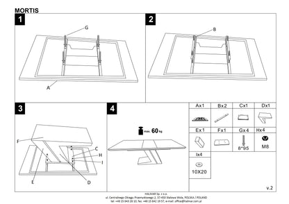 Kitchen Table West Oswestry | size: Length: 90cm, Width: 200cm, Height: 76cm | color: White/Grey | image: 9 | variant: 1007389